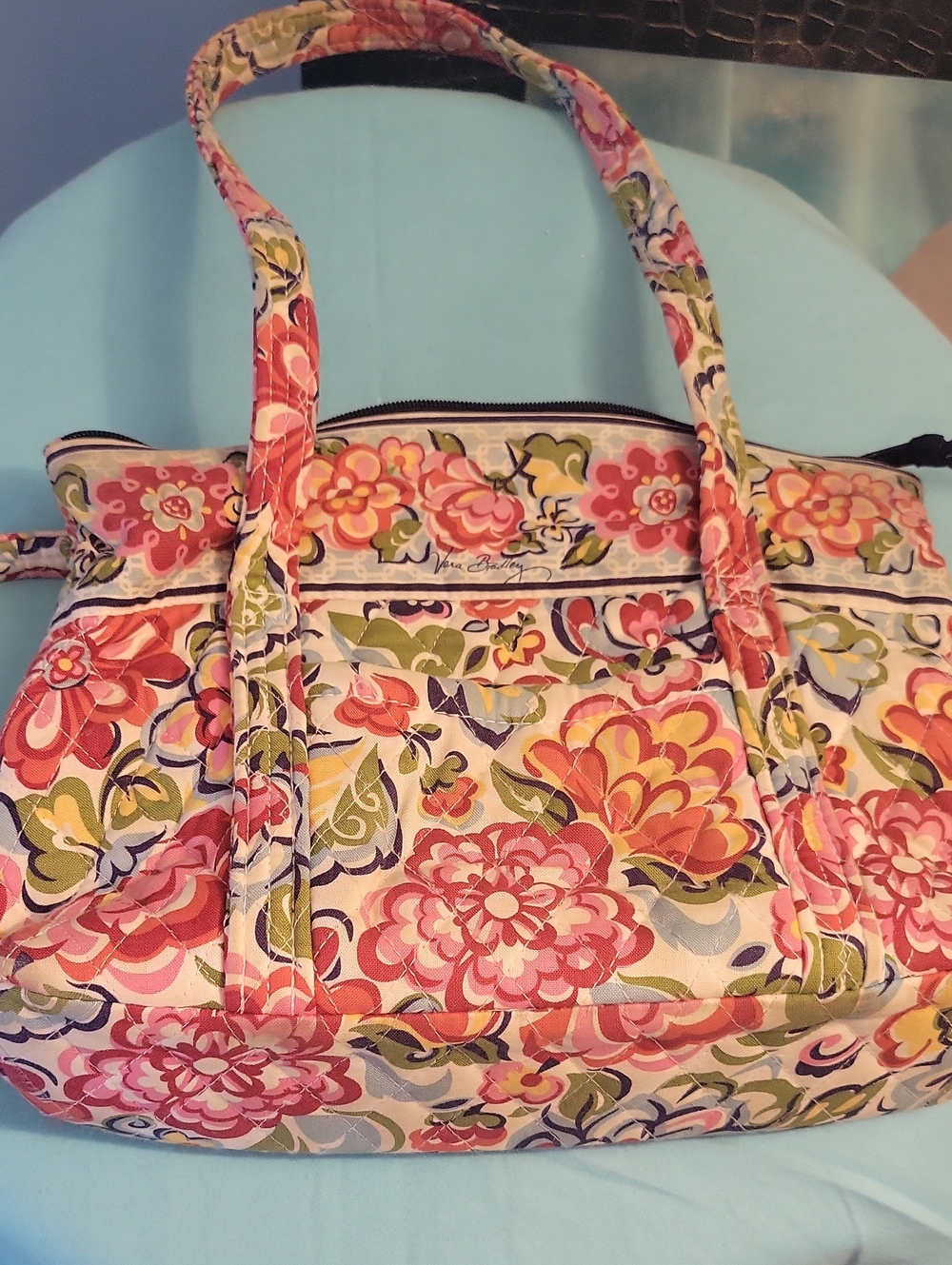 Vera Bradley Coral Pink Floral Quilted pocketbook